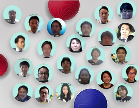 Screenshot of Japan Pulmonary Hypertension team on a Zoom call (photo)