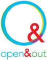 Two large overlapping Os in blue and yellow with a red & and Open&Out (O&O) logo (logo)
