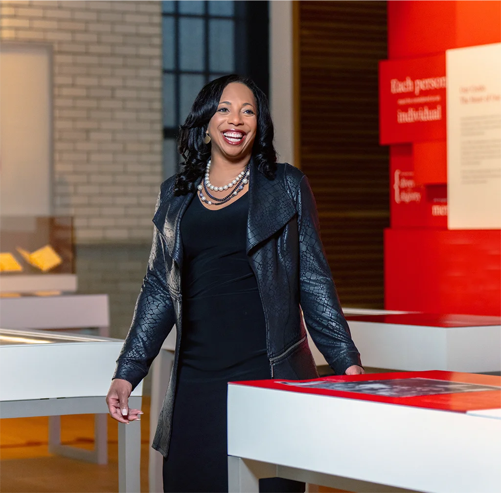 Wanda Bryant Hope, Chief Diversity Equity & Inclusion takes a tour of Johnson & Johnson’s Powerhouse Museum in New Brunswick, NJ. (photo)