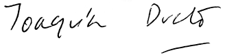 Joaquin Duato's signature (signature)