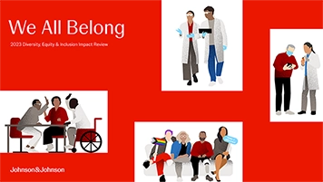 PDF cover We All Belong: 2023 Diversity, Equity & Inclusion Impact Review (graphic)