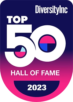 DiversityInc Top 50 2023 Hall of Fame (logo)