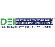 Rectangular Disability:IN logo for the Best Place to Work for Disability Inclusion 2023 (logo)