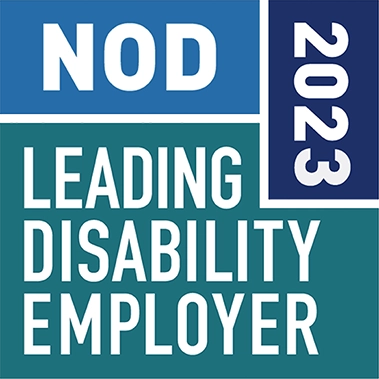 NOD Leading Disability Employer 2023 badge. (logo)