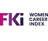 FKI Women Career Index spelled out in pink, purple and black lettering (logo)